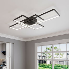 Neutral Style Rectangular LED Semi Flush Ceiling Light