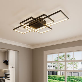 Neutral Style Rectangular LED Semi Flush Ceiling Light