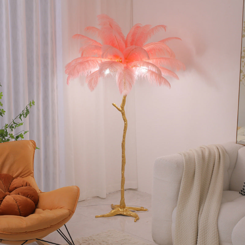 LED Romantic Feather Decorative Floor Lamp