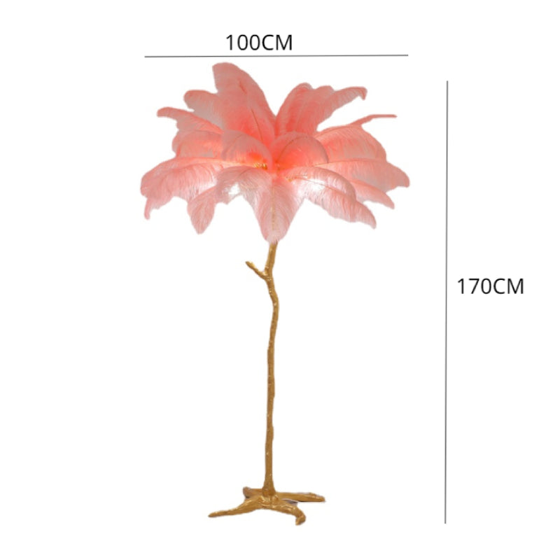 LED Romantic Feather Decorative Floor Lamp