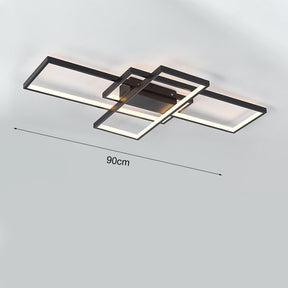 Neutral Style Rectangular LED Semi Flush Ceiling Light