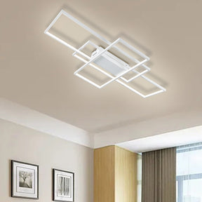 Neutral Style Rectangular LED Semi Flush Ceiling Light