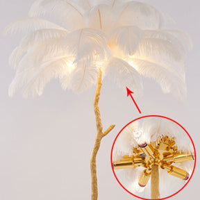 LED Romantic Feather Decorative Floor Lamp