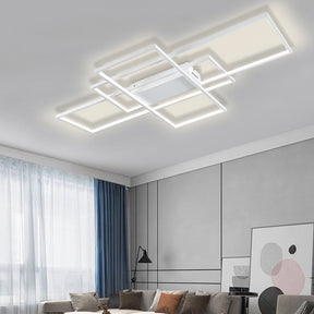 Neutral Style Rectangular LED Semi Flush Ceiling Light