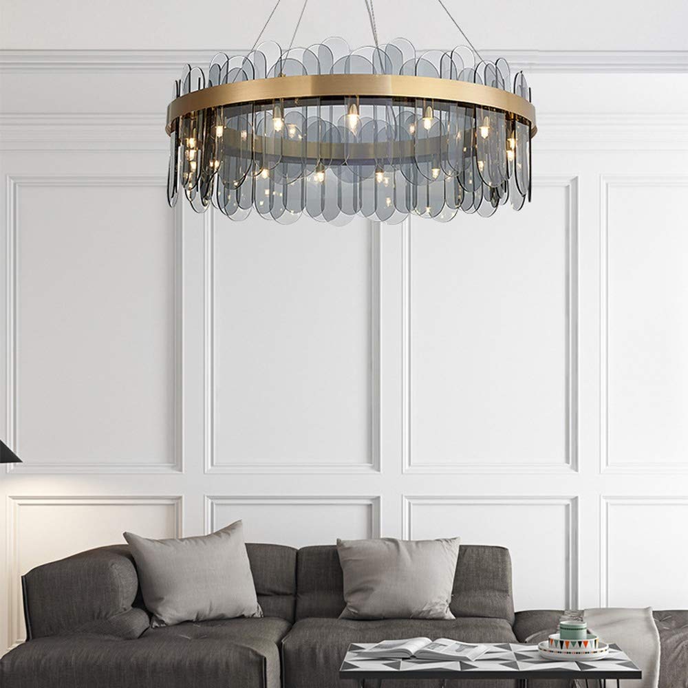 Revel Tiered Glass Sheet Shade Pendant Chandelier