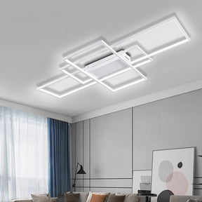 Neutral Style Rectangular LED Semi Flush Ceiling Light