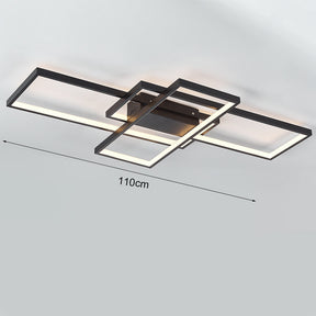 Neutral Style Rectangular LED Semi Flush Ceiling Light