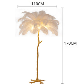 LED Romantic Feather Decorative Floor Lamp