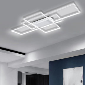Neutral Style Rectangular LED Semi Flush Ceiling Light
