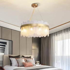 Revel Tiered Glass Sheet Shade Pendant Chandelier