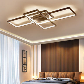 Neutral Style Rectangular LED Semi Flush Ceiling Light