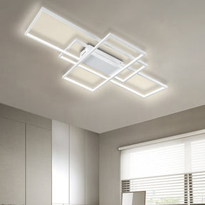 Neutral Style Rectangular LED Semi Flush Ceiling Light