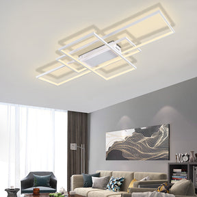 Neutral Style Rectangular LED Semi Flush Ceiling Light